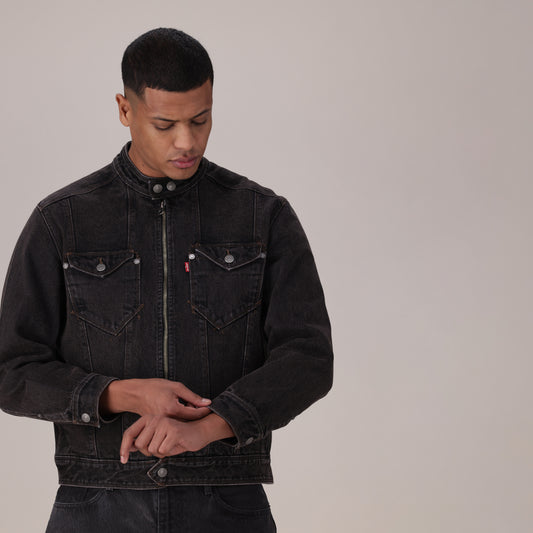 LEVI'S® MEN'S TWISTED MOTO JACKET - BLACK