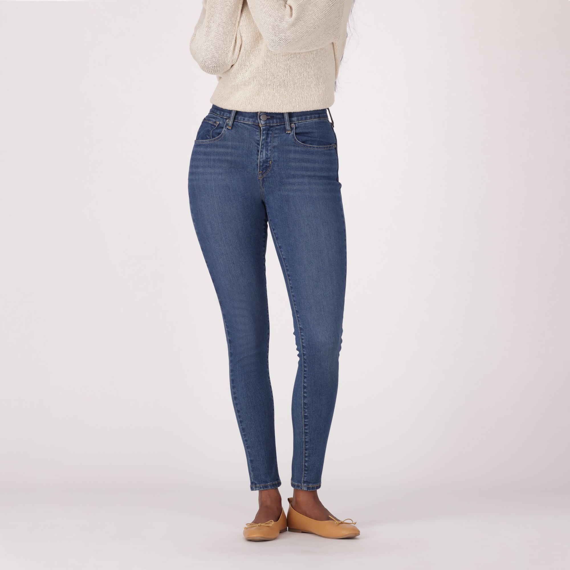LEVI'S® WOMEN'S CURVY HIGH-RISE SUPER SKINNY - DARK INDIGO - WORN IN