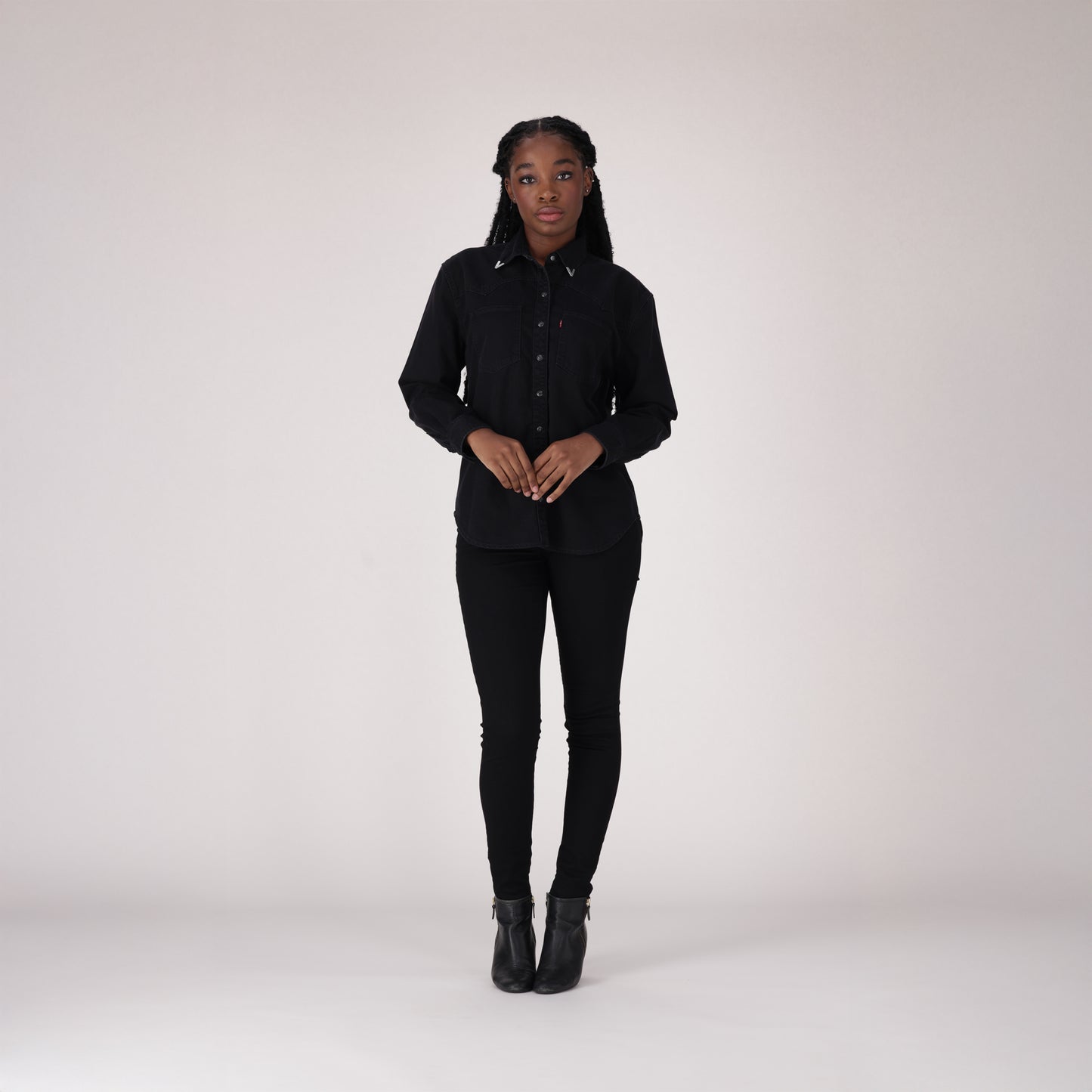 LEVI'S® WOMEN'S TEODORA WESTERN SHIRT - BLACK