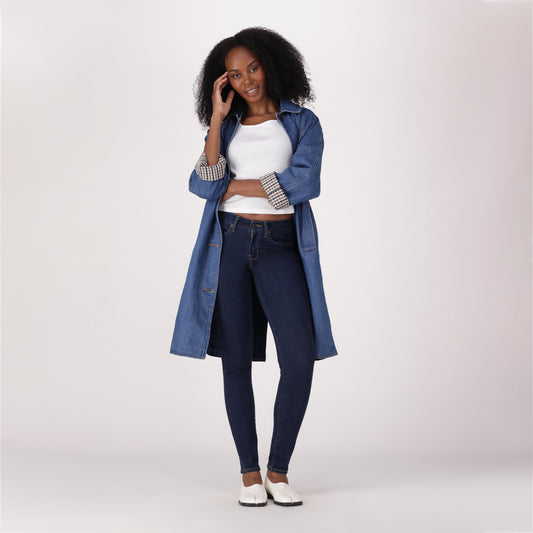 LEVI'S® WOMEN'S CURVY SKINNY - DARK INDIGO - FLAT FINISH