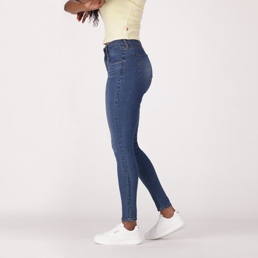 LEVI'S® WOMEN'S CURVY SUPER SKINNY - MED INDIGO - WORN IN