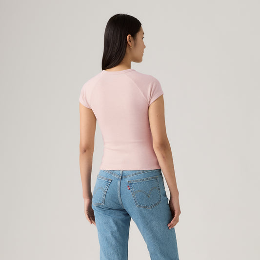 LEVI'S® WOMEN'S GRAPHIC RILEY RAGLAN TEE - PINK