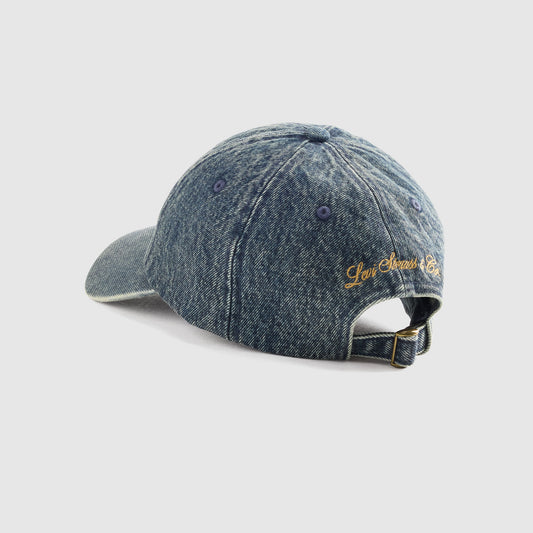 LEVI'S® WOMEN'S VARSITY BASEBALL CAP - DARK INDIGO - WORN IN