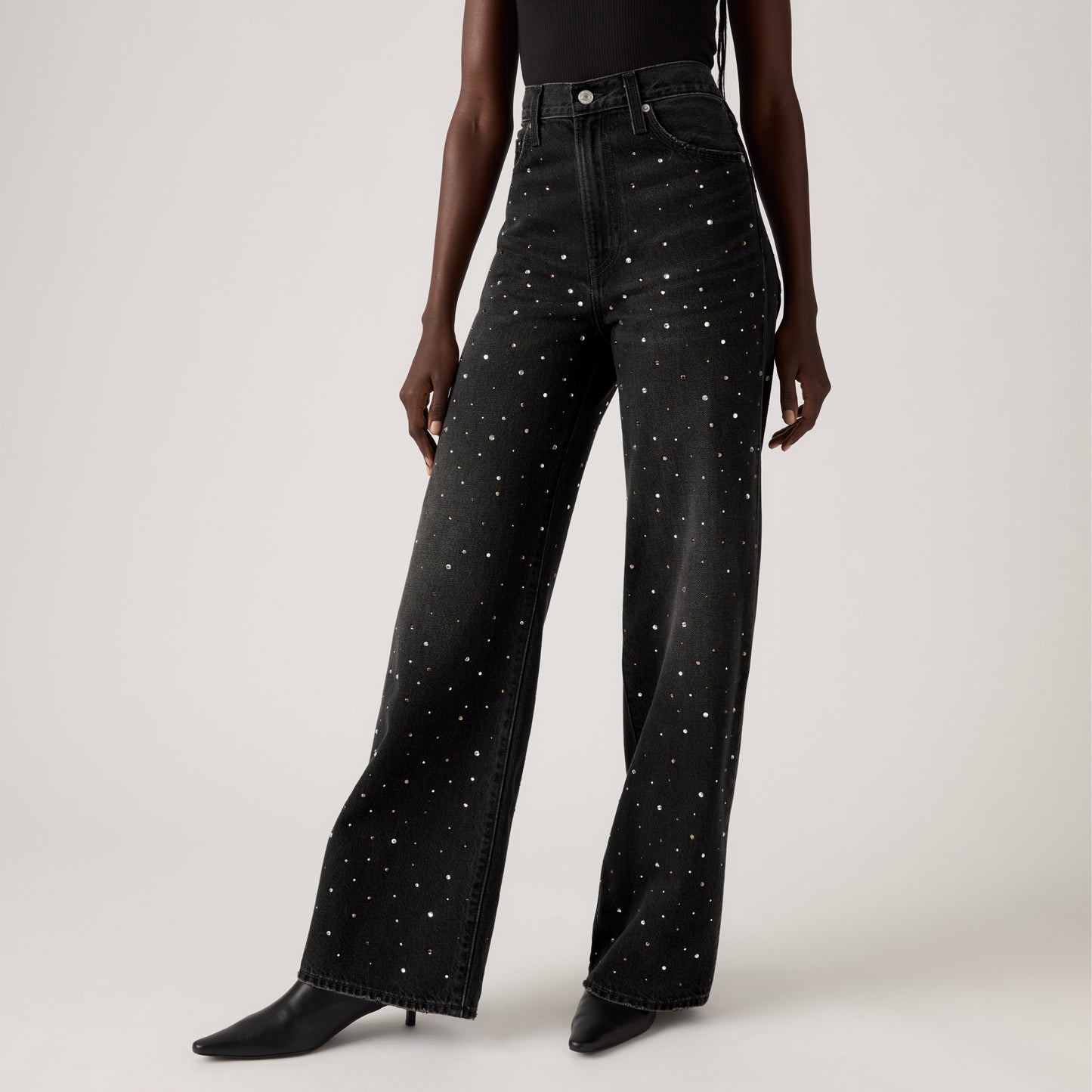 LEVI'S® WOMEN'S RIBCAGE WIDE-LEG JEANS - BLACK