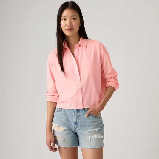 LEVI'S® WOMEN'S CROPPED HARLIE SHIRT - PINK