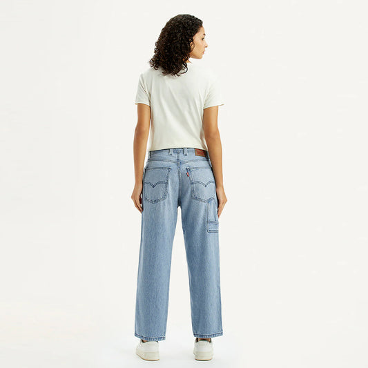 LEVI'S® WOMEN'S BAGGY CARPENTER JEANS - LIGHT INDIGO - WORN IN