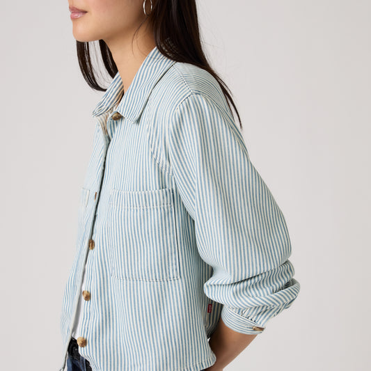 LEVI'S® WOMEN'S TINI LONG-SLEEVE UTILITY SHIRT - MULTI COLOUR