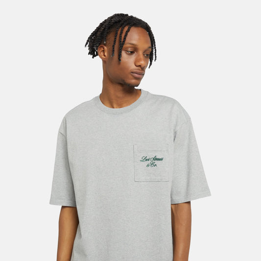 LEVI'S® MEN'S HALF-SLEEVE GRAPHIC POCKET T-SHIRT - GREY