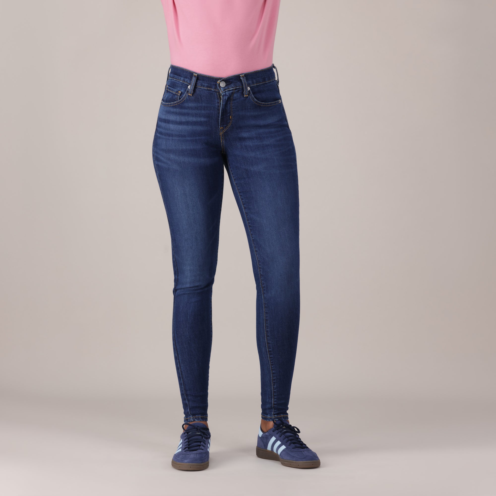 LEVI'S® WOMEN'S CURVY SUPER SKINNY - DARK INDIGO - WORN IN