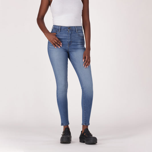 LEVI'S® WOMEN'S 720 HIGH-RISE SUPER SKINNY JEANS - MED INDIGO - FLAT FINISH
