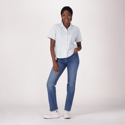 LEVI'S® WOMEN'S WEDGIE SLIM JEANS - MED INDIGO - WORN IN