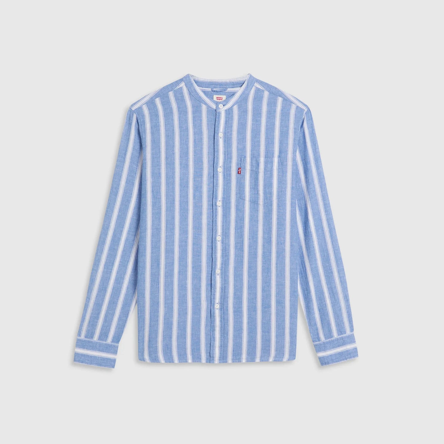 LEVI'S® MEN'S BANDED COLLAR 1 POCKET SHIRT - BLUE