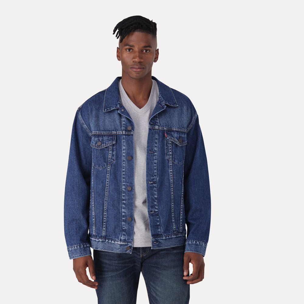 Baggy trucker levis sales