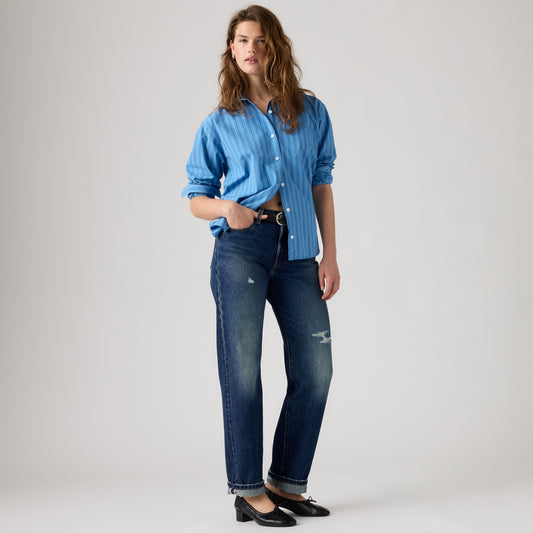LEVI'S® WOMEN'S 501® '90S JEANS - MED INDIGO - WORN IN