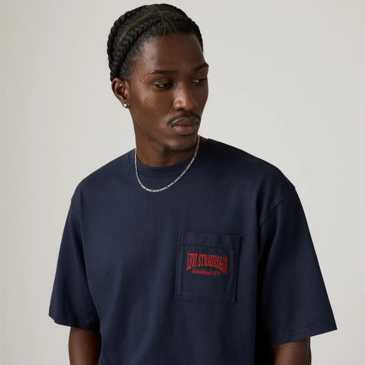 LEVI'S® MEN'S HALF-SLEEVE GRAPHIC POCKET T-SHIRT - BLUE