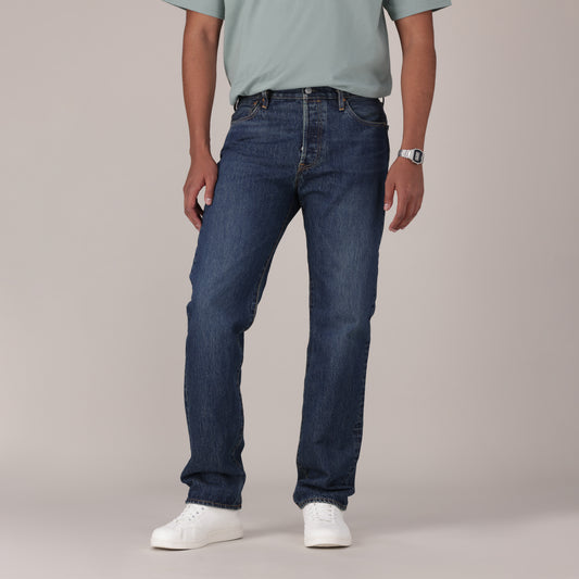LEVI'S® MEN'S 501® ORIGINAL JEANS - MED INDIGO - WORN IN