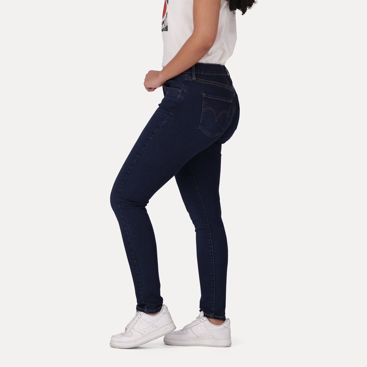 LEVI'S® WOMEN'S CURVY HIGH-RISE SUPER SKINNY - DARK INDIGO - WORN IN