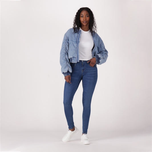 LEVI'S® WOMEN'S CURVY SUPER SKINNY - DARK INDIGO WORN IN