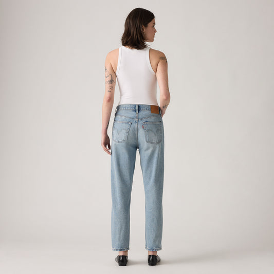 LEVI'S® WOMEN'S 501® ORIGINAL CROPPED JEANS - MED INDIGO - WORN IN
