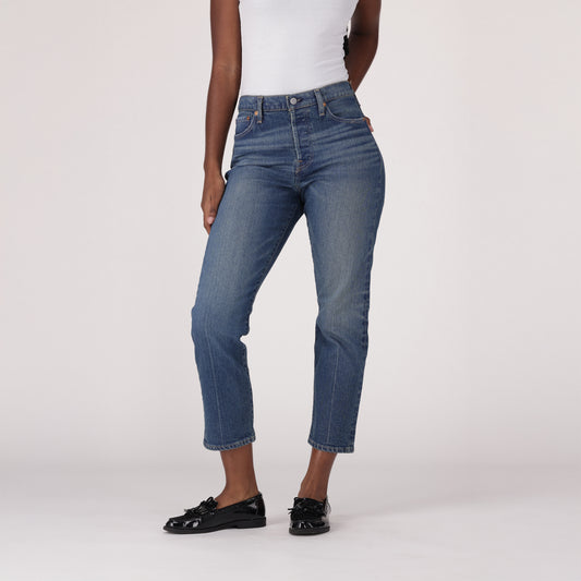 LEVI'S® WOMEN'S WEDGIE STRAIGHT JEANS - MED INDIGO - WORN IN