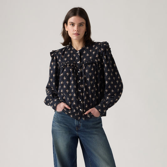 LEVI'S® WOMEN'S GIANNA LONG-SLEEVE BLOUSE - MULTI COLOUR