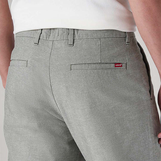 LEVI'S® MEN'S GREY AUTHENTIC RELAXED FIT MID RISE LINEN CHINOS - GREEN