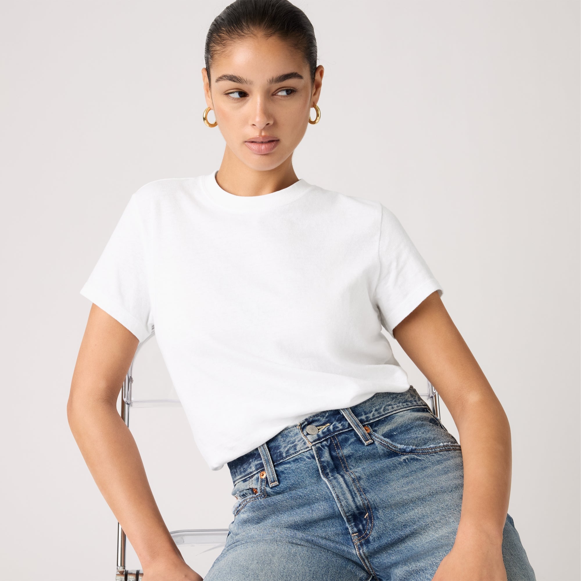 LEVI'S® WOMEN'S FAVORITE SLUB TEE - WHITE