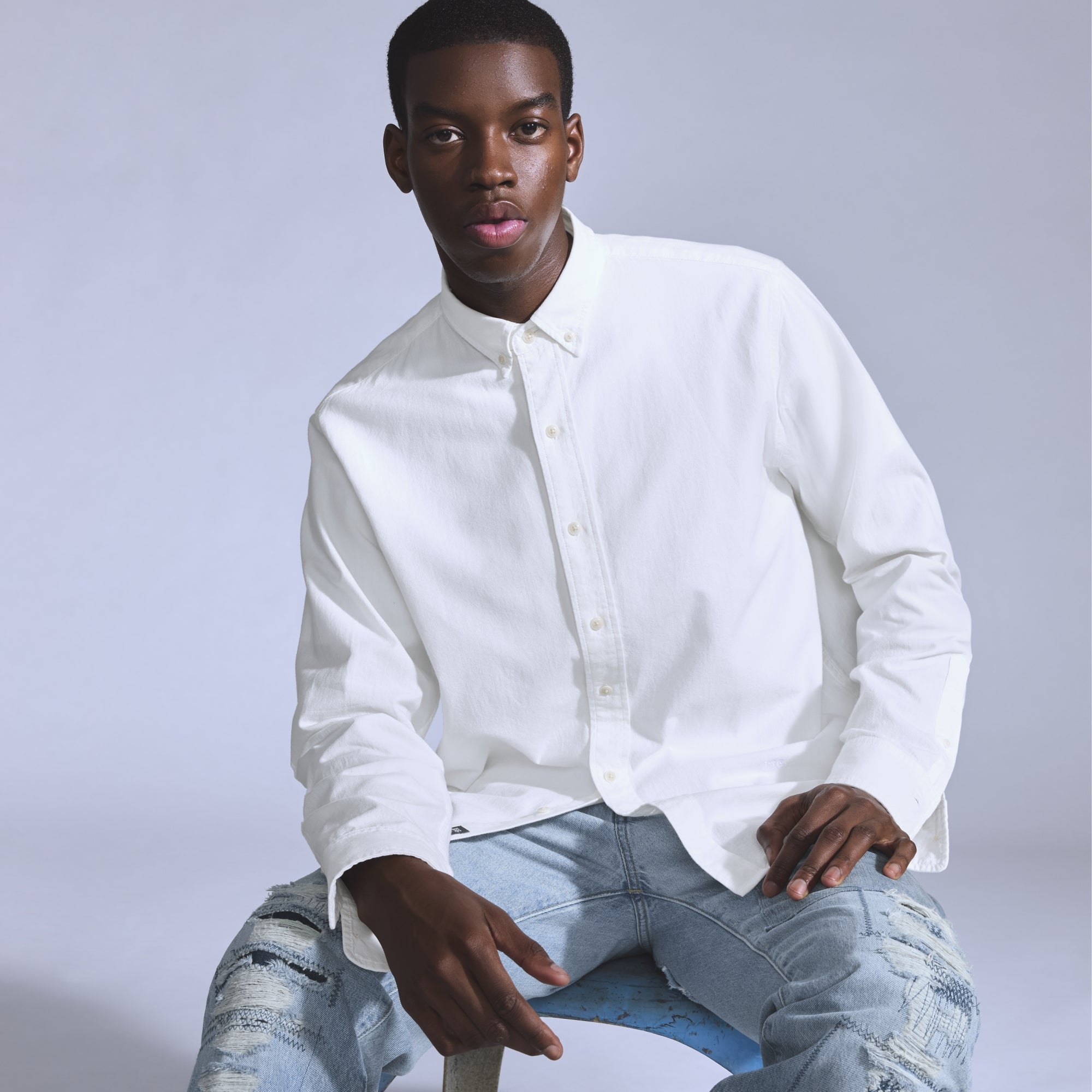 LEVI'S® BLUE TAB™ MEN'S RELAXED BUTTON-UP SHIRT - WHITE
