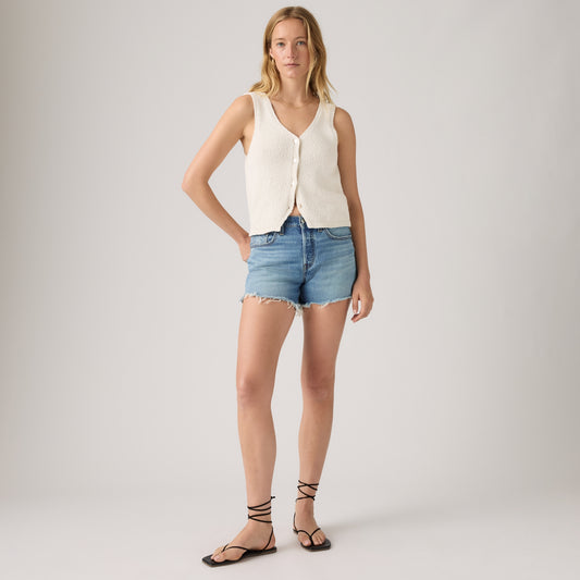 LEVI'S® WOMEN'S 501® CURVE SHORTS - MED INDIGO - WORN IN