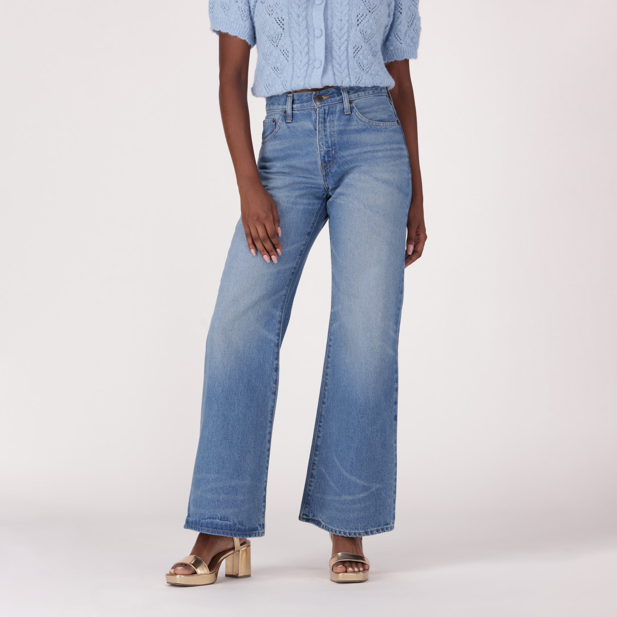 LEVI'S® WOMEN'S LOOSE BOOT JEANS - MED INDIGO - WORN IN