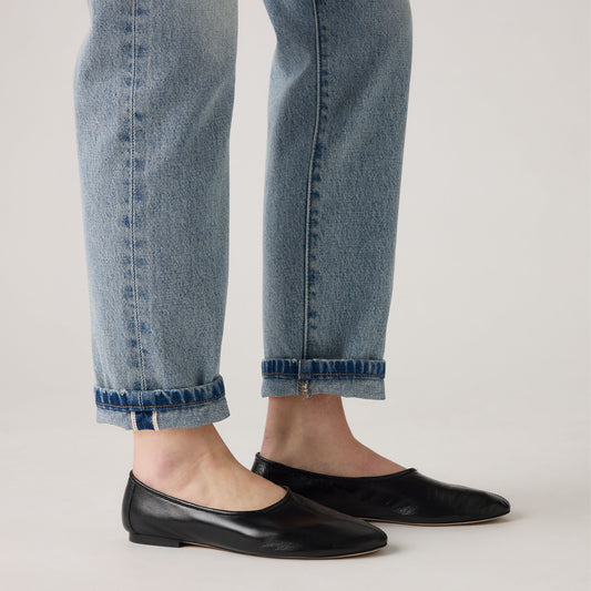 LEVI'S® WOMEN'S 501® ORIGINAL CROPPED JEANS - MED INDIGO - WORN IN