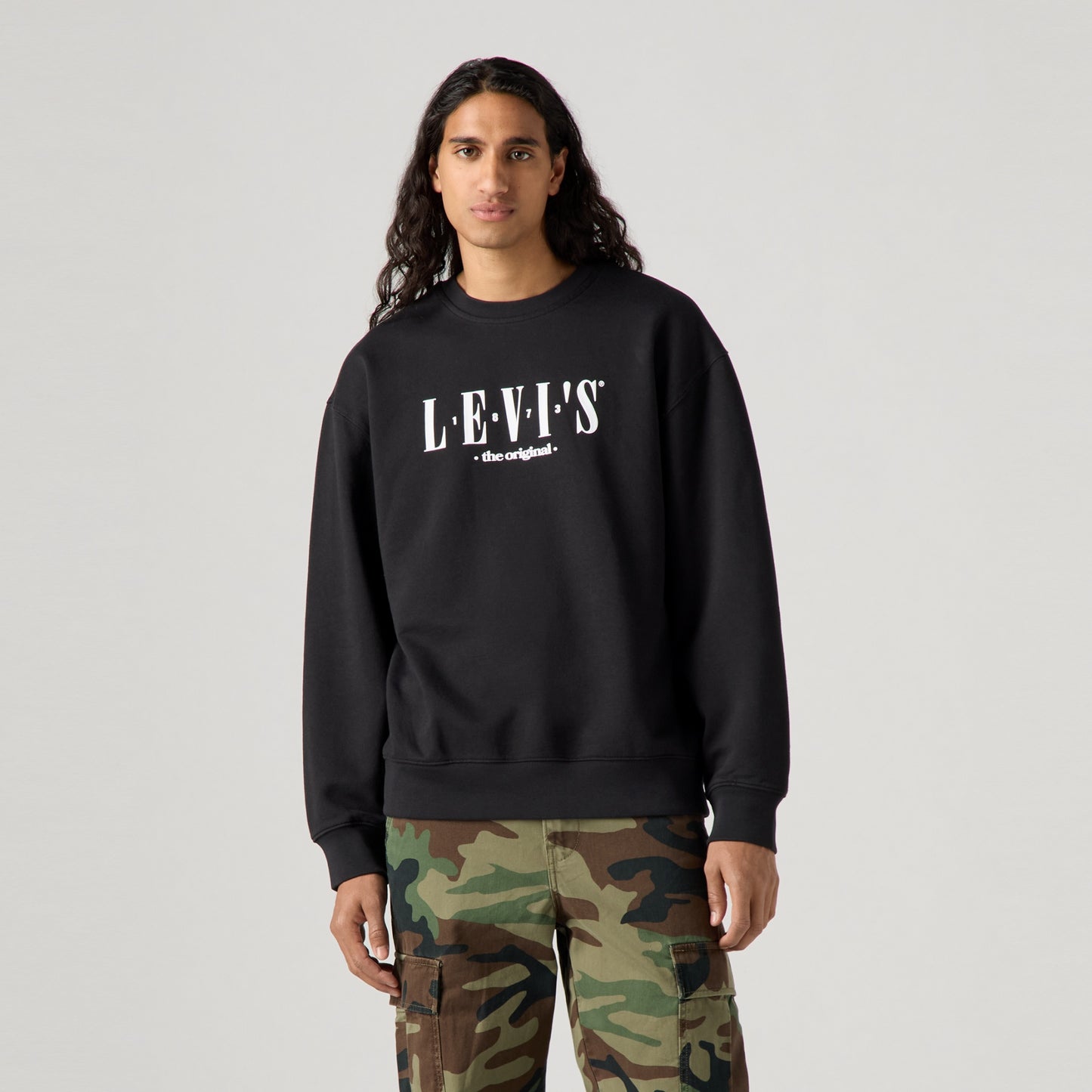 LEVI'S® MEN'S RELAXED GRAPHIC CREWNECK SWEATSHIRT - BLACK