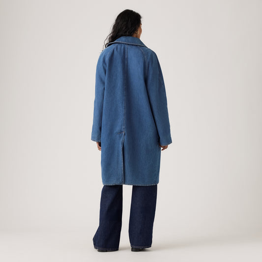 LEVI'S® WOMEN'S FRANKIE MAC TRENCH COAT - DARK INDIGO FLAT FINISH