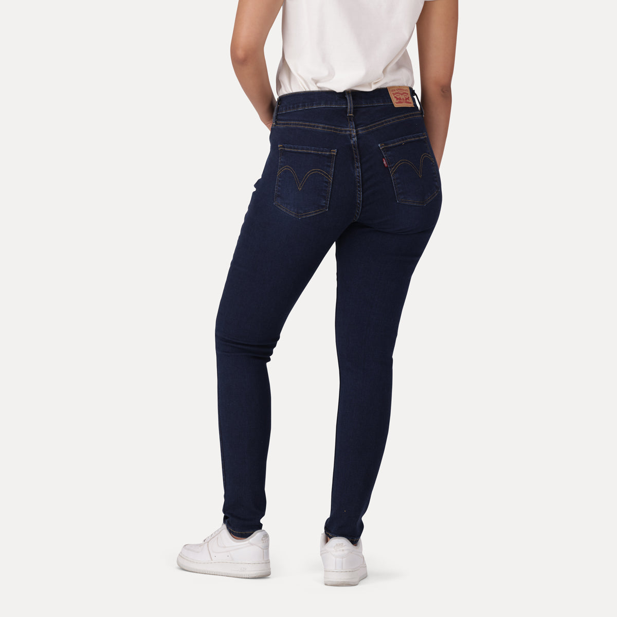 LEVI'S® WOMEN'S CURVY HIGH-RISE SUPER SKINNY - DARK INDIGO - WORN IN