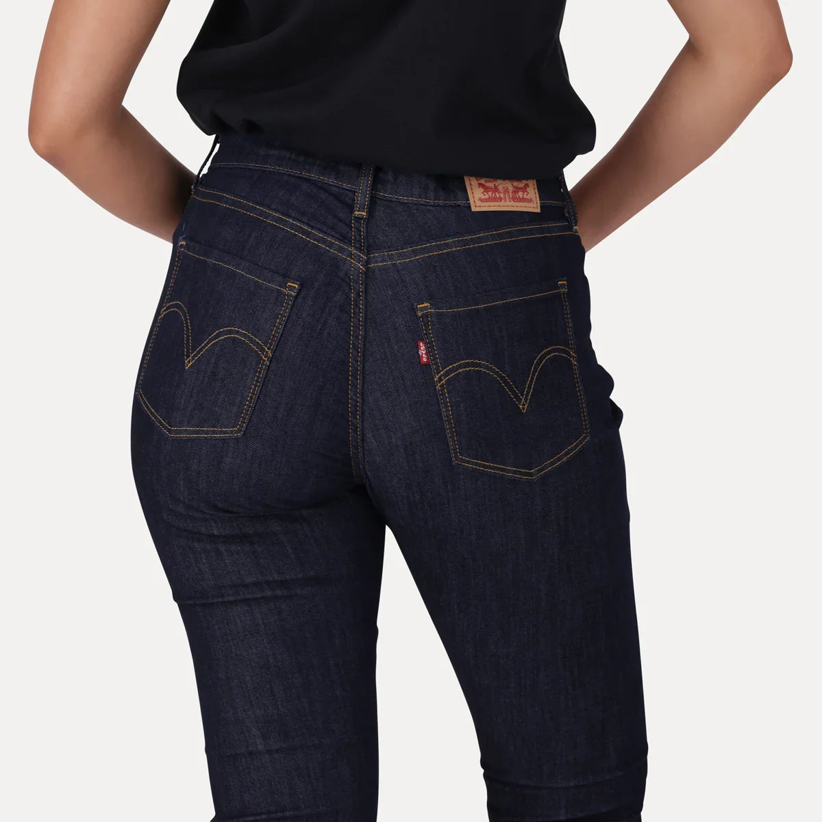 LEVI'S® WOMEN'S CURVY HIGH-RISE SUPER SKINNY - DARK INDIGO - FLAT FINISH