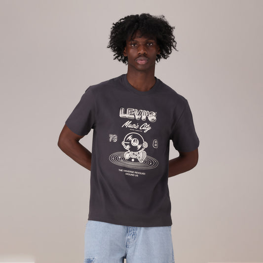 LEVI'S® MEN'S RELAXED FIT SHORT-SLEEVE GRAPHIC T-SHIRT - BLACK
