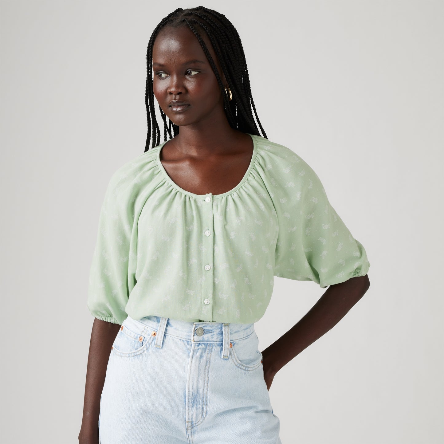 LEVI'S® WOMEN'S LEANNE BLOUSE - GREEN