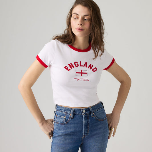 LEVI'S® ENGLAND WOMEN'S RINGER TEE - MULTI COLOUR