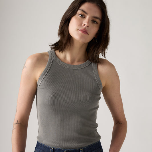LEVI'S® WOMEN'S ESSENTIAL RACER TANK - GREY