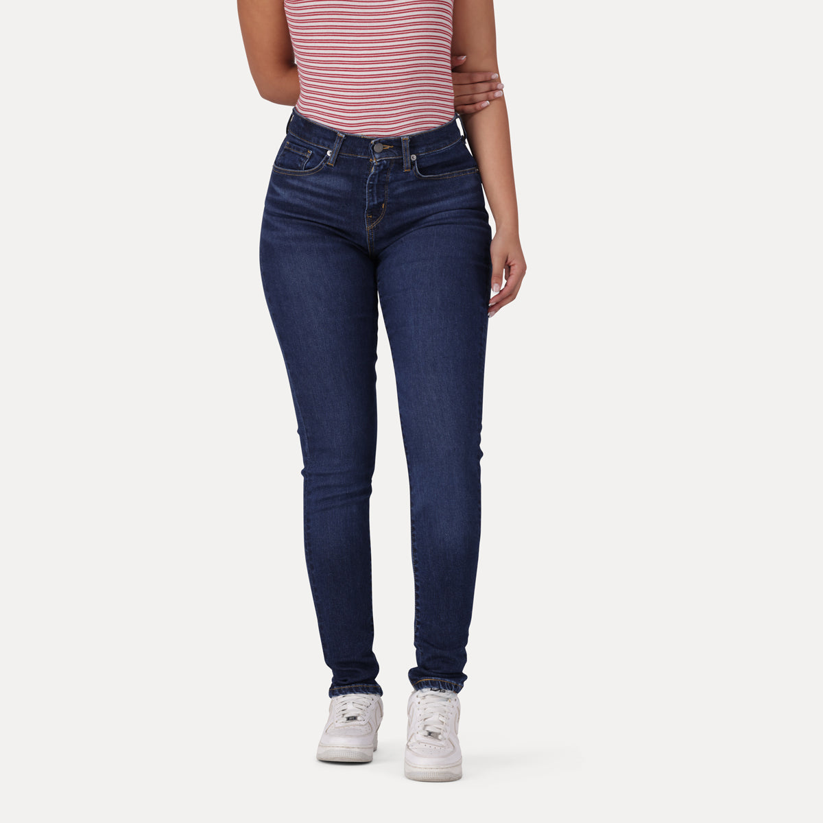 LEVI'S® WOMEN'S CURVY HIGH-RISE SUPER SKINNY - DARK INDIGO - WORN IN