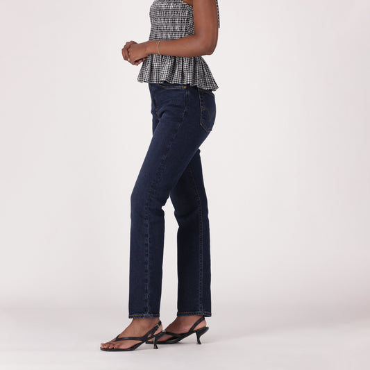 LEVI'S® WOMEN'S WEDGIE SLIM JEANS - MED INDIGO - WORN IN