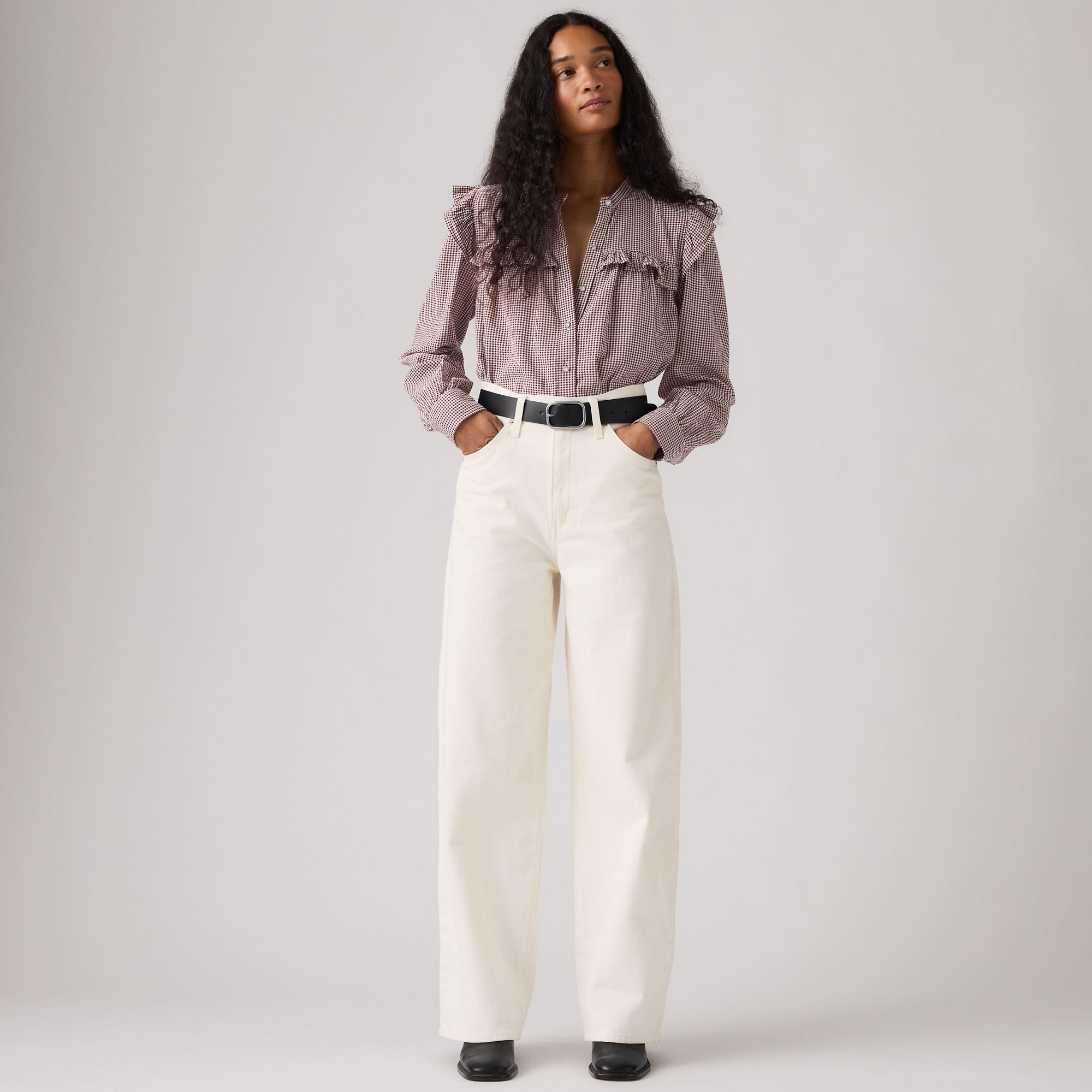 LEVI'S® WOMEN'S CINCH BAGGY JEANS - WHITE