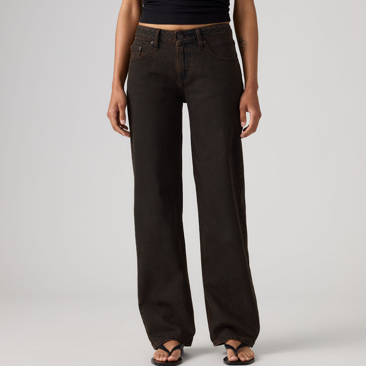 LEVI'S® WOMEN'S LOW STRAIGHT JEANS - BROWN