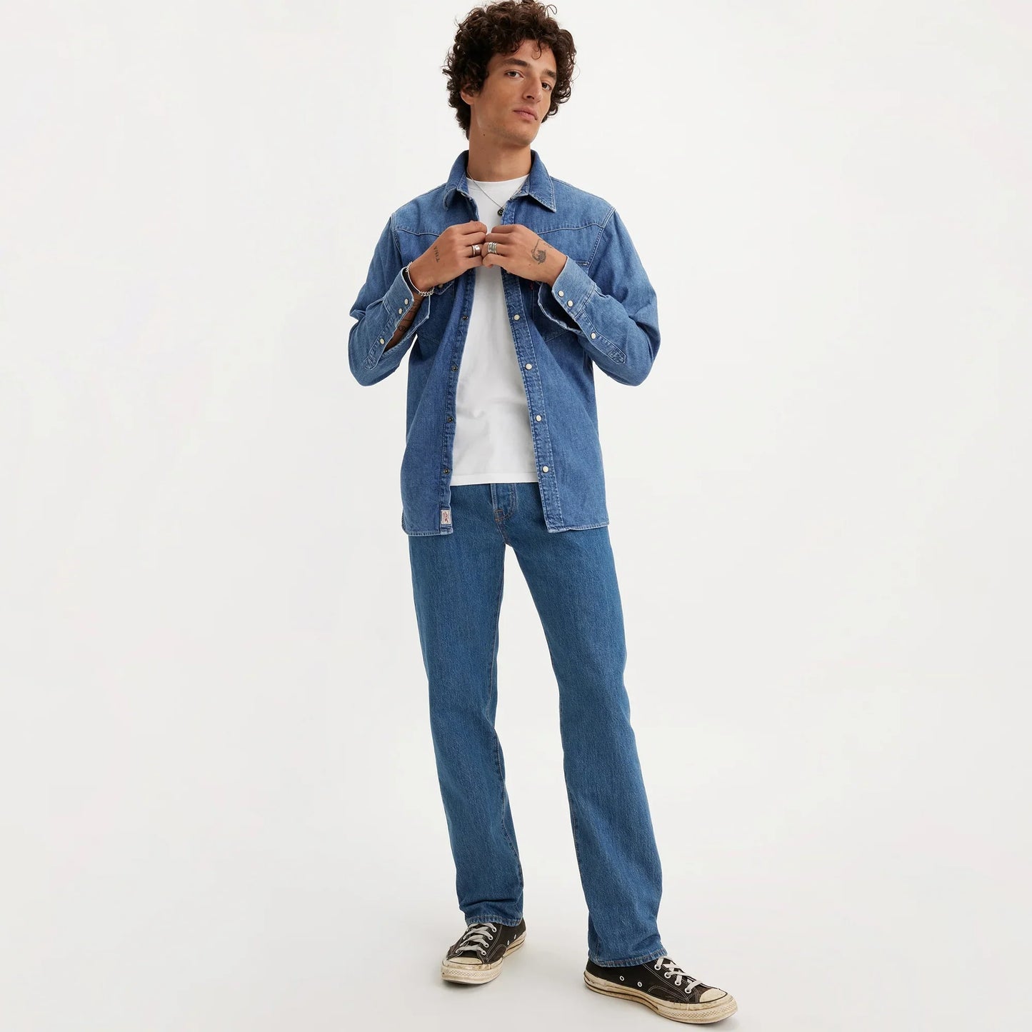 LEVI'S® MEN'S 501® ORIGINAL JEANS - MED INDIGO - FLAT FINISH