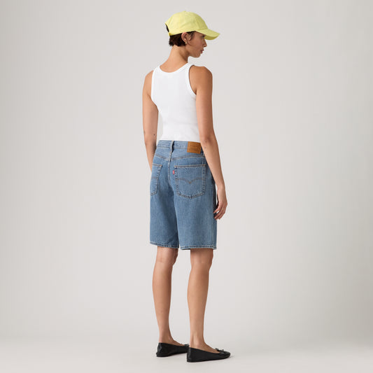 LEVI'S® WOMEN'S BAGGY DAD JORTS - MED INDIGO - FLAT FINISH