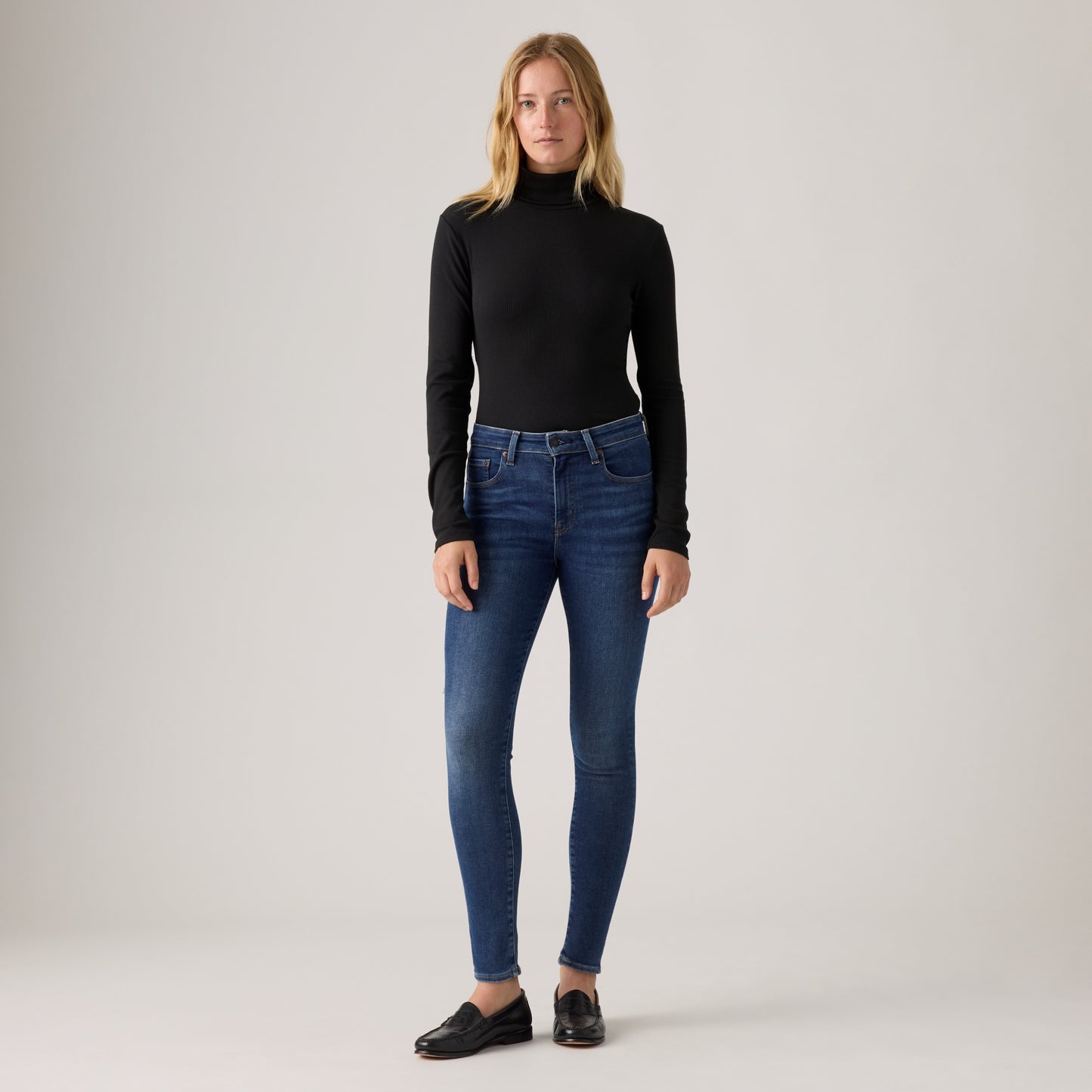 LEVI’S® WOMEN'S 721 HIGH-RISE SKINNY JEANS - DARK INDIGO - WORN IN