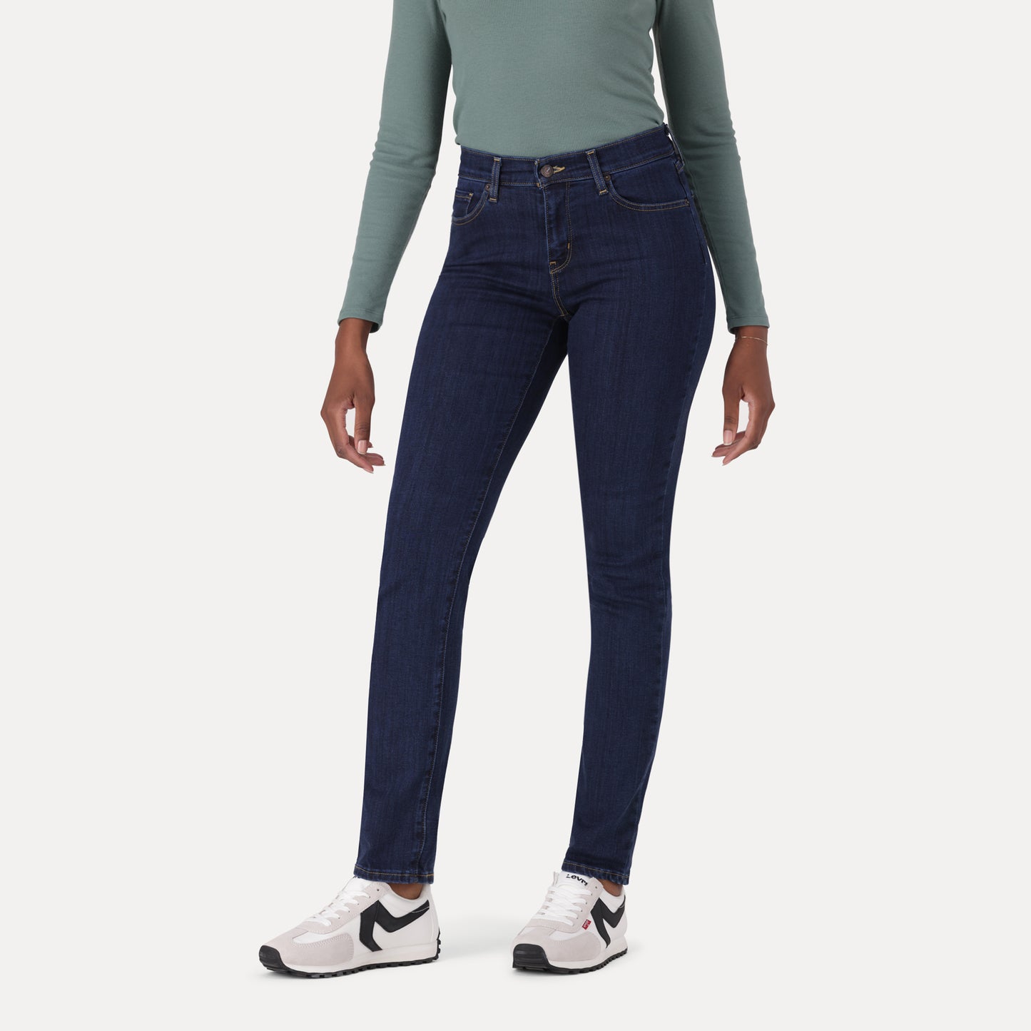 LEVI'S® WOMEN'S CURVY STRAIGHT - DARK INDIGO - FLAT FINISH