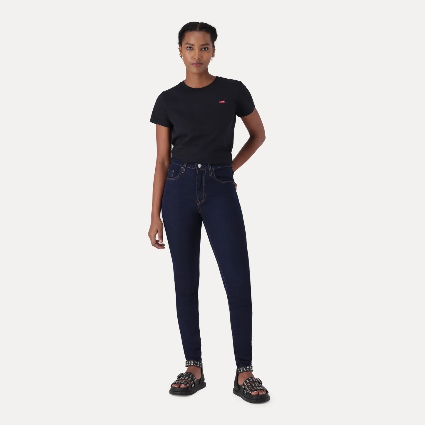 LEVI'S® WOMEN'S 720 HIGH-RISE SUPER SKINNY JEANS - DARK INDIGO - FLAT FINISH