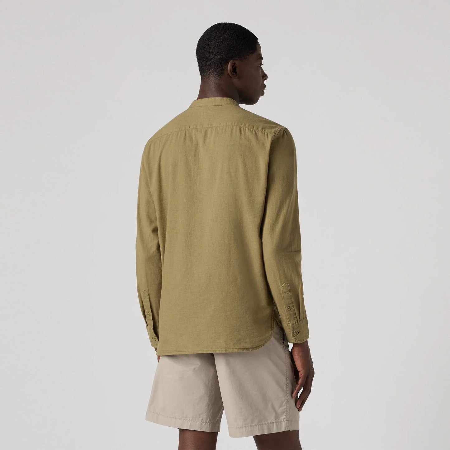LEVI'S® MEN'S BANDED COLLAR 1 POCKET SHIRT - GREEN