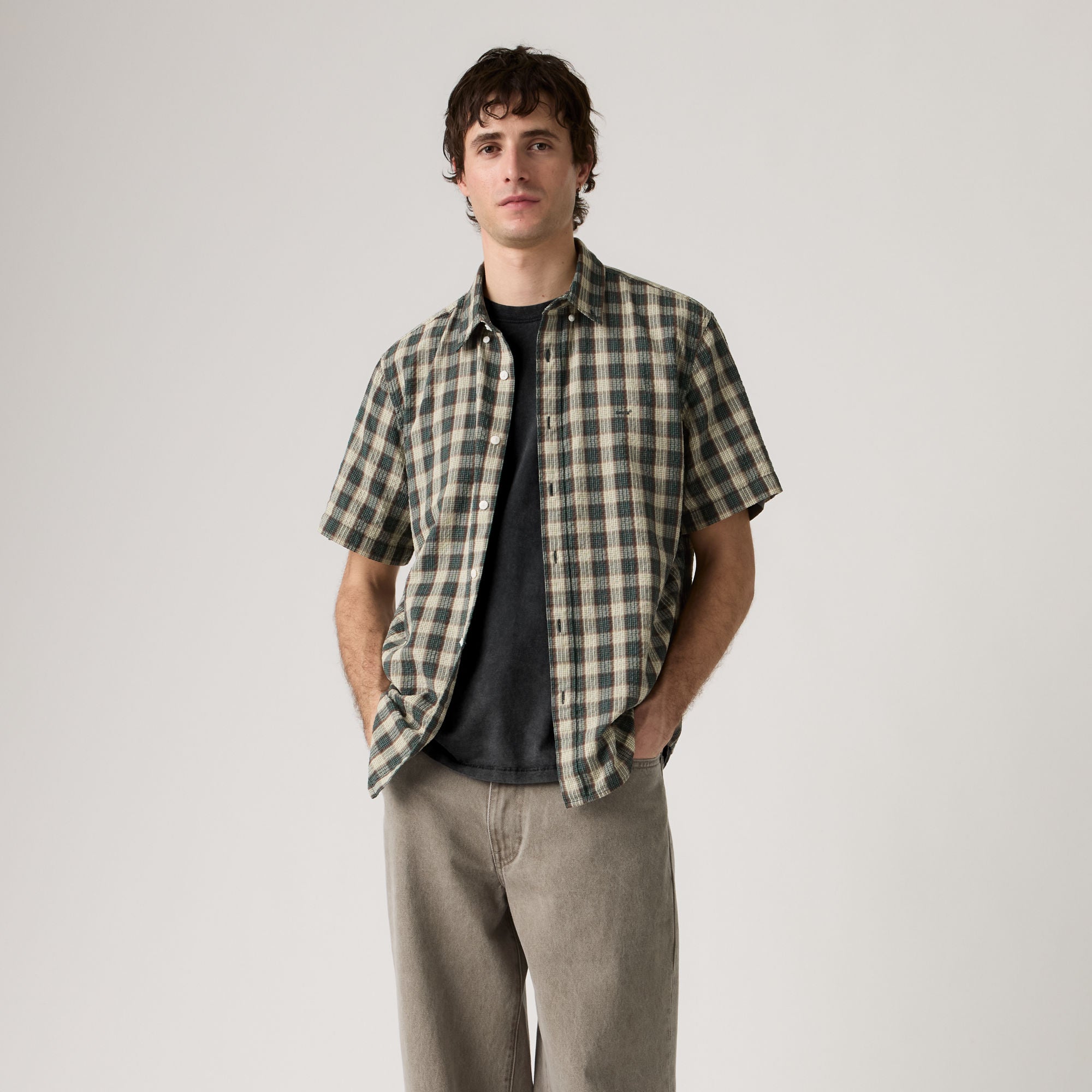 LEVI'S® MEN'S SHORT-SLEEVE AUTHENTIC BUTTON-DOWN SHIRT - MULTI-COLOR